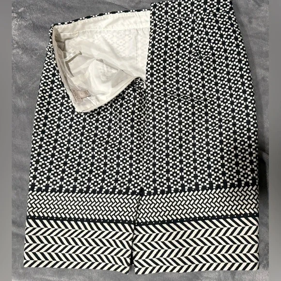 J Crew Black and White Patterned Women's Skirt - Picture 3 of 5